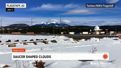 Lenticular clouds float over Flagstaff