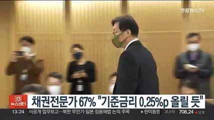 채권전문가 67% "기준금리 0.25%p 올릴 듯"