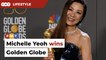 Michelle Yeoh wins Golden Globe for best comedy actress