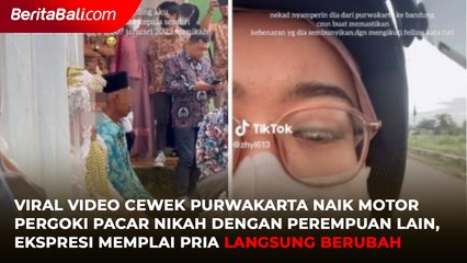 Viral Video Cewek Purwakarta Naik Motor Pergoki Pacar Nikah dengan Perempuan Lain, Ekspresi Memplai Pria Langsung Berubah