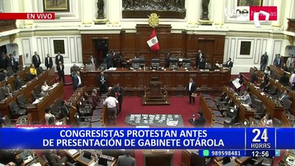 Congreso: se producen incidentes en el pleno previo al pedido de voto de confianza