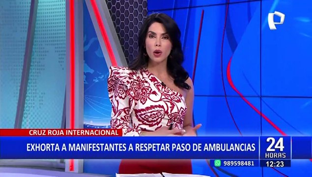 Cruz Roja Internacional exhorta a respetar paso de ambulancias durante protestas