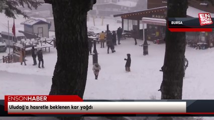 Uludağ'a hasretle beklenen kar yağdı
