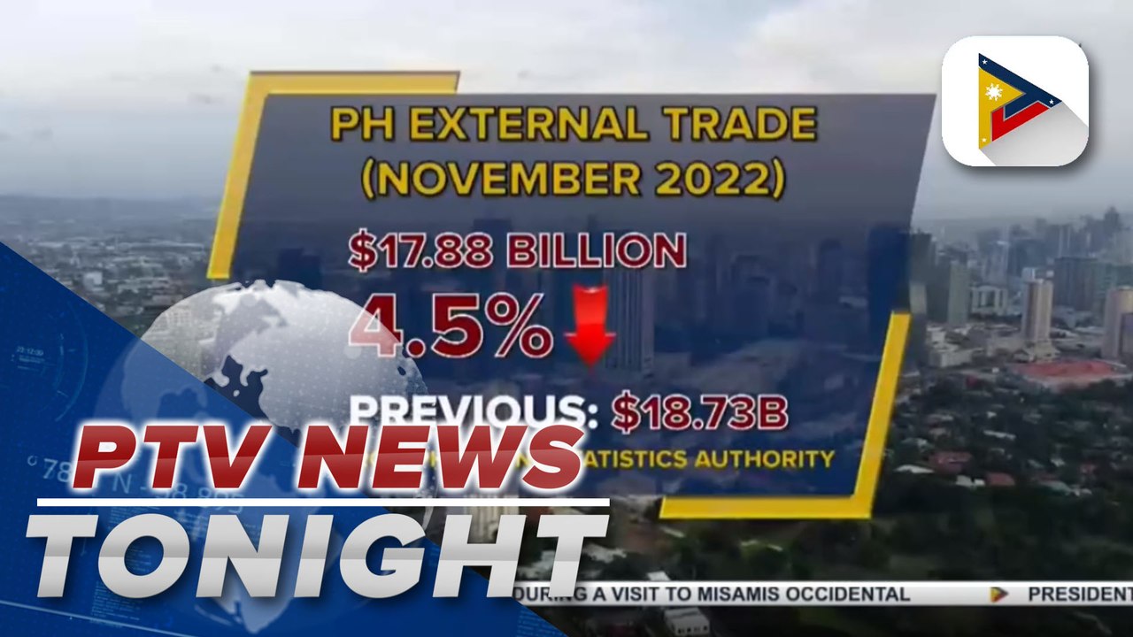 PH external trade eases in November; Trade deficit slightly up