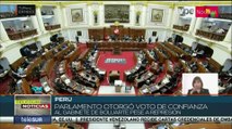 Peruanos rechazan voto de confianza otorgado por el Congreso al gabinete de Alberto Otárola