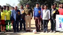 Football competition started by singing the national anthem