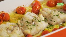 Greek-Style Baked Cod Fish in 20 Minutes. Easy  Tasty Dinner. Recipe by Always Yummy!