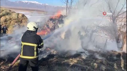 Yüksekova'da çıkan yangında 4 bin bağ ot yandı