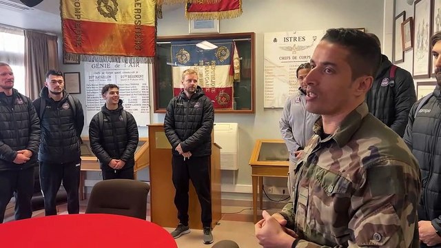 Images maritima: les handballeurs istréens découvrent le 25e RGA et le parcours