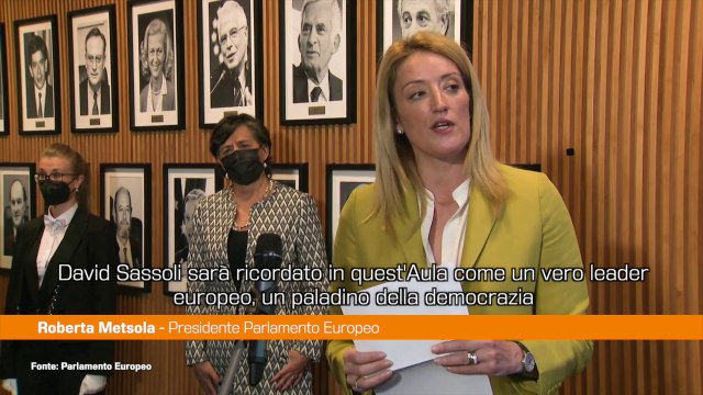 Ue, Metsola Sassoli un campione di democrazia