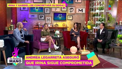 ¿Sí habrá boda? Andrea Legarreta asegura Irina Baeva sigue comprometida con Gabriel Soto