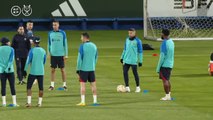 Último entrenamiento del FC Barcelona antes de la semifinal de Supercopa ante el Betis
