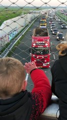 Truck Drives Make Little Boy's Day