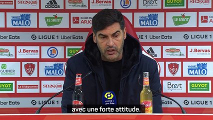 18e j. - Fonseca : "Un match très difficile parce que Brest a joué très défensif"