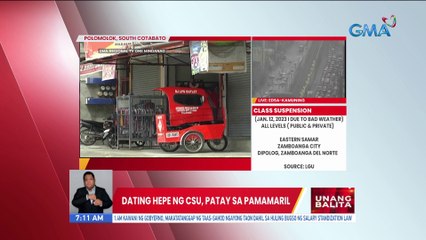 Dating hepe ng CSU, patay sa pamamaril | UB