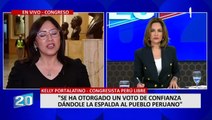 Kelly Portalatino: “Se ha otorgado un voto de confianza dándole la espalda al pueblo peruano”