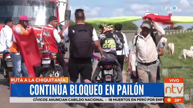 Continúan los bloqueos en la ruta a la Chiquitania se registran cuatro puntos de bloqueos