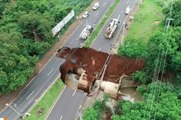 Jornalista mostra local onde se abriu cratera e engoliu 6 pessoas de uma mesma família, em Araraquara