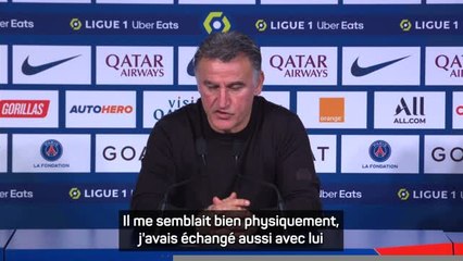 18e j. - Galtier : "Messi paraît apaisé et très en forme sur un plan physique"