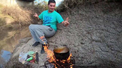 Pesca y Cocina en Arroyo San Miguel, Chupín de Pescado, Bagres Sapos, Recorrida y Naturaleza