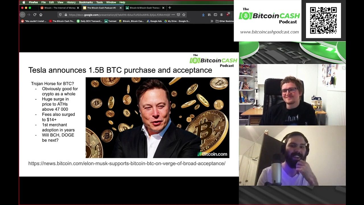 The Bitcoin Cash Podcast #5 Tesla Buys Bitcoin & Why Cryptocurrencies