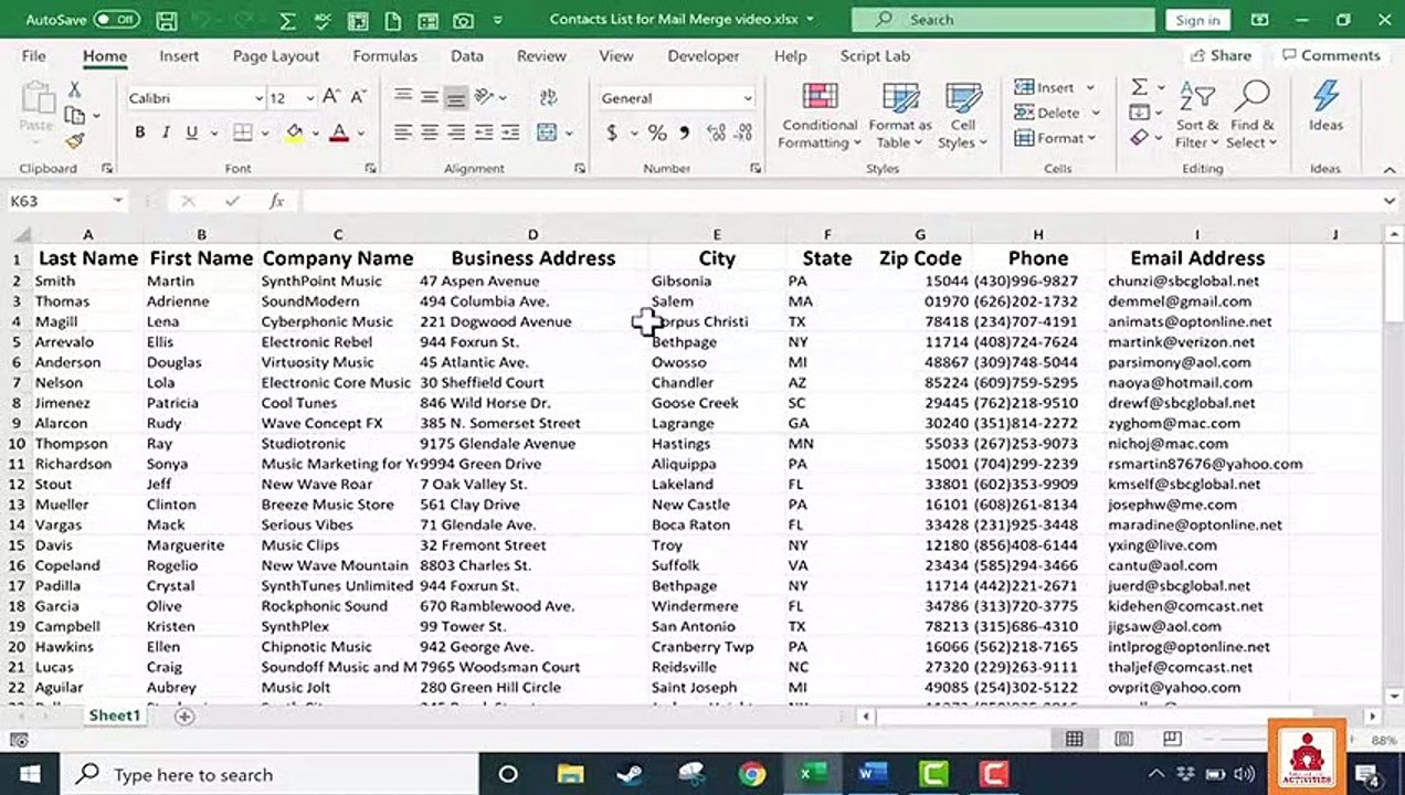Mail Merge from Excel to Microsoft Word