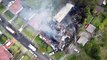 West Wollongong house fire from above - January 12, 2023 - Illawarra Mercury