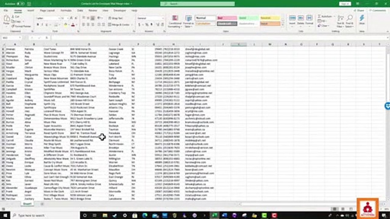 Mail Merge Envelopes in Microsoft Word