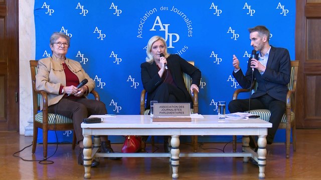 Conférence de presse de l’AJP : Mme Marine Le Pen, députée du Pas-de-Calais, Présidente du groupe Rassemblement national à l’Assemblée nationale - Mercredi 11 janvier 2023