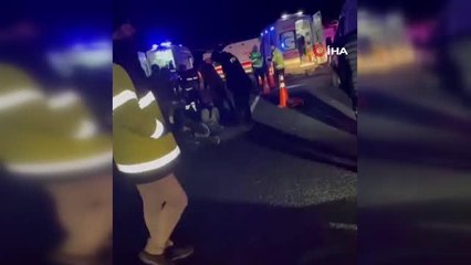 Ankara'da yabancı uyrukluları taşıyan araç kaza yaptı: 21 yaralı