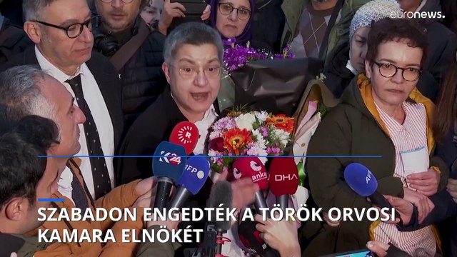 Szabadon engedték a török orvosi kamara elnökét, miután börtönre ítélték