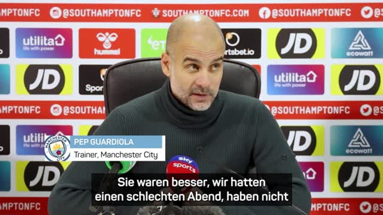 Pep: "schlechter abend" führte zu pokalpleite