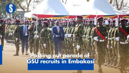 Passing out parade of GSU recruits in Embakasi