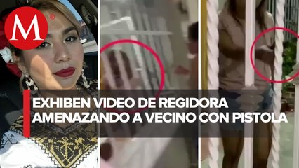 Regidora de Campeche amenazó con pistola a un vecino