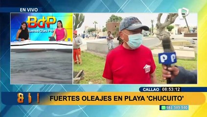 Por fuerte oleaje ordenan cierra de playas en el Callao