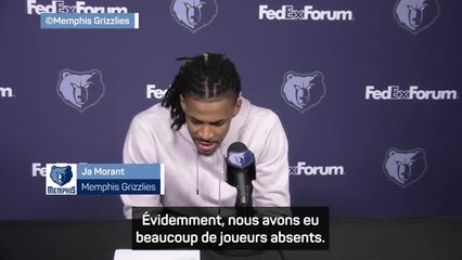 Grizzlies - Ja Morant : "Notre saison ? Je nous donnerais un B+"