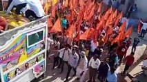 केसरिया रंग में रंगी हिन्दुत्व रैली, जय श्रीराम के जयकारों की रही गूंज