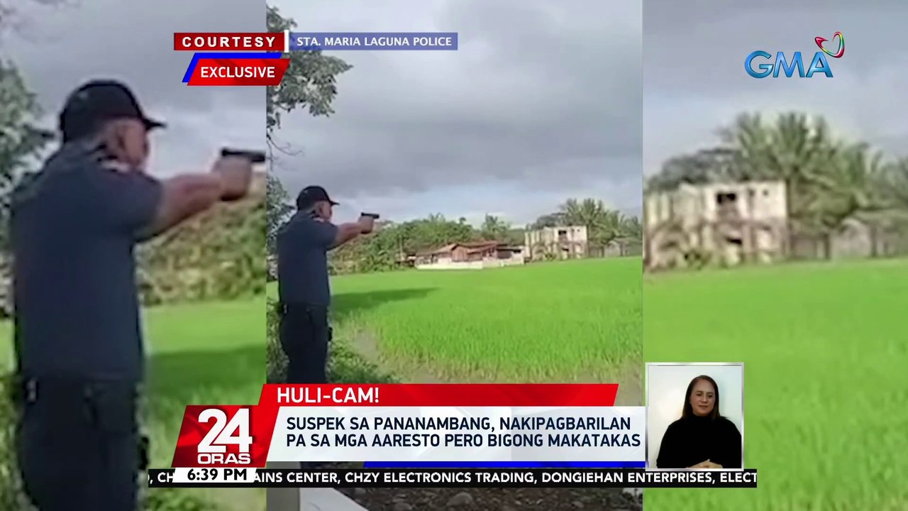 Suspek sa pananambang, nakipagbarilan pa sa mga aaresto pero bigong makatakas | 24 Oras