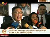 Juramentada nueva junta directiva del Concejo Municipal de Caracas para el periodo 2023-2024