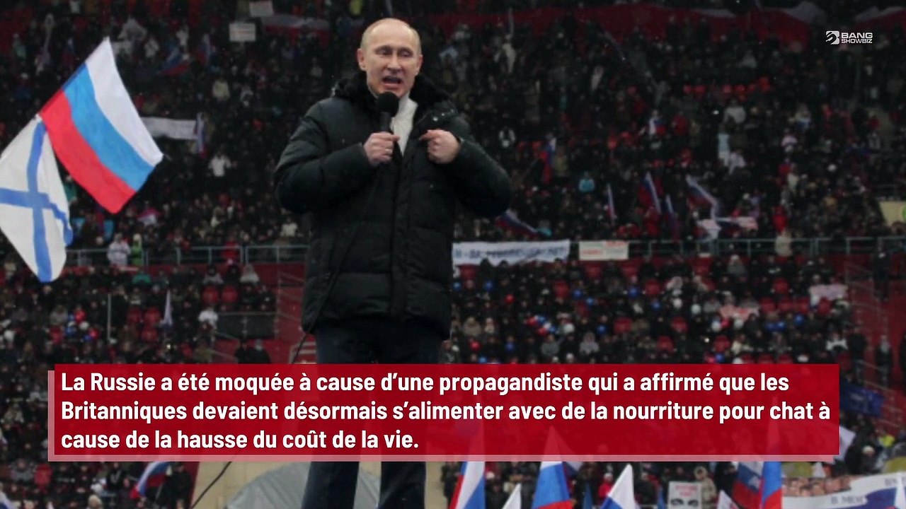 La Russie ridiculisée à cause d’une propagandiste qui affirme que les Britanniques mangent de la nourriture pour chat à cause du coût de la vie !