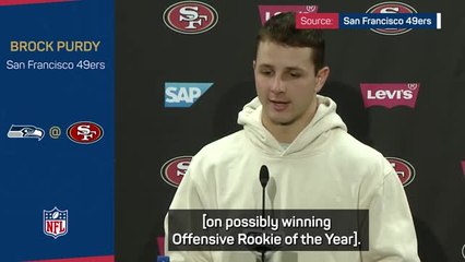 Purdy unfazed by Offensive Rookie of the Year talk