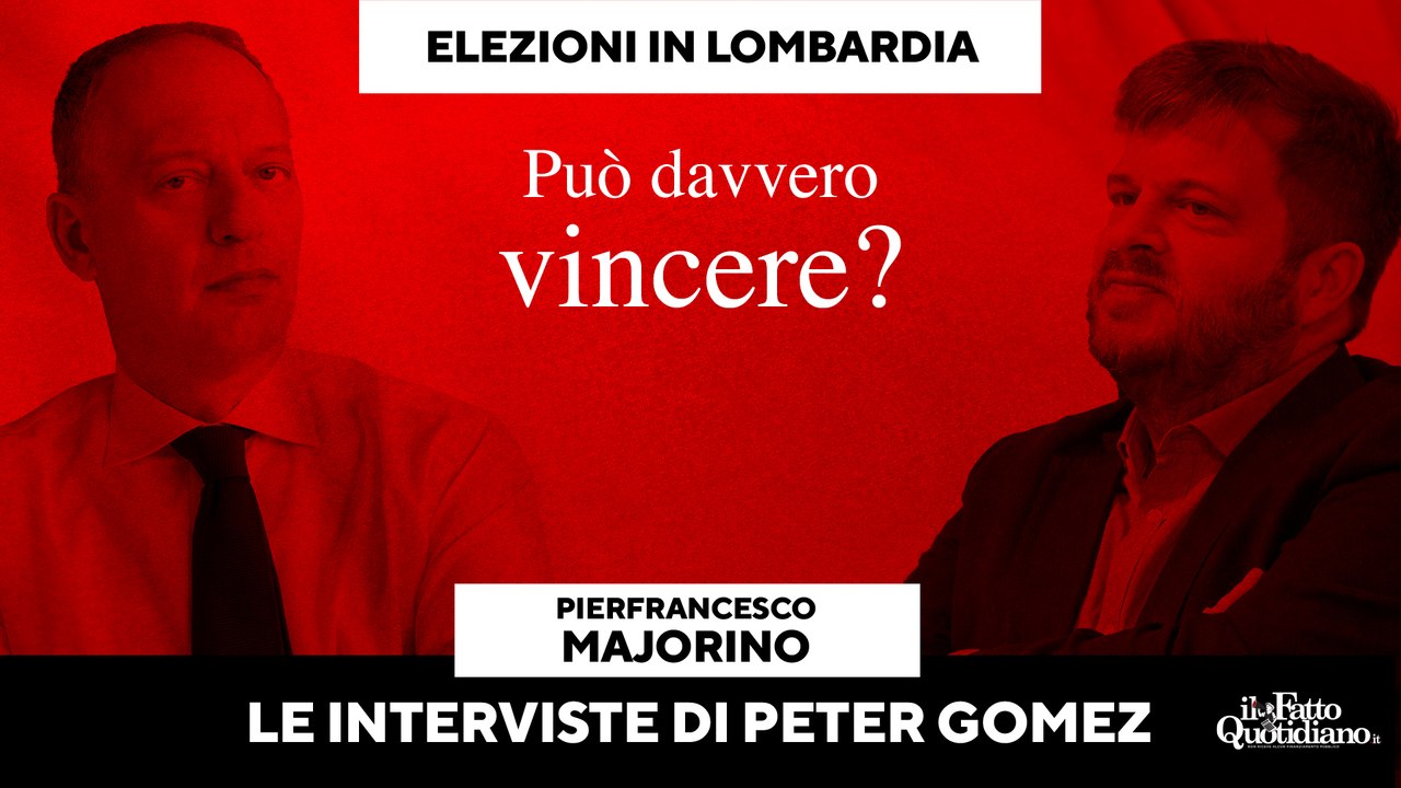 Regionali Lombardia, Peter Gomez intervista Pierfrancesco Majorino: può davvero vincere? Segui la diretta