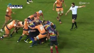 Montpellier Hérault Rugby vs Ospreys: Morgan Morris try