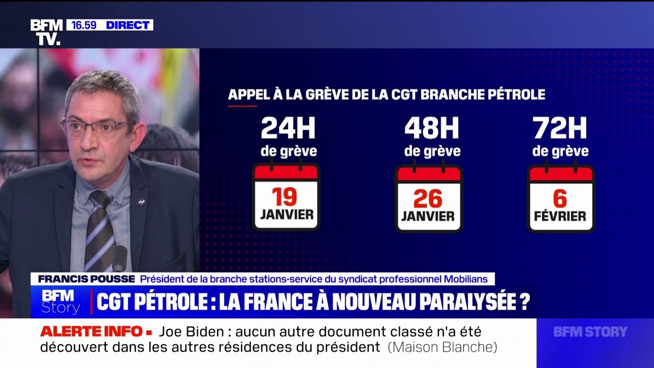 "On en a marre de subir": Francis Pousse (Mobilians) espère que "la grève ne sera pas trop suivie" dans le secteur du pétrole