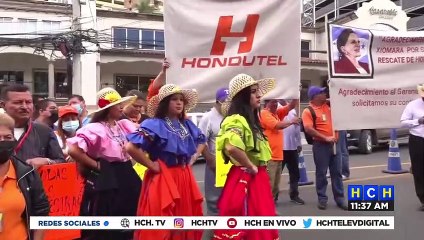 ¡Frente a Presidencial! Sindicato de Hondutel "le tira flores" al gobierno y al CN por aprobación presupuestaria