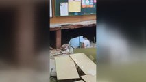 200 alumnos trasladados por el derrumbe del suelo en un colegio de Gijón
