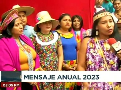Caracas | Pueblos Indígenas desplegados en apoyo al Pdte. Nicolás Maduro en el Mensaje Anual