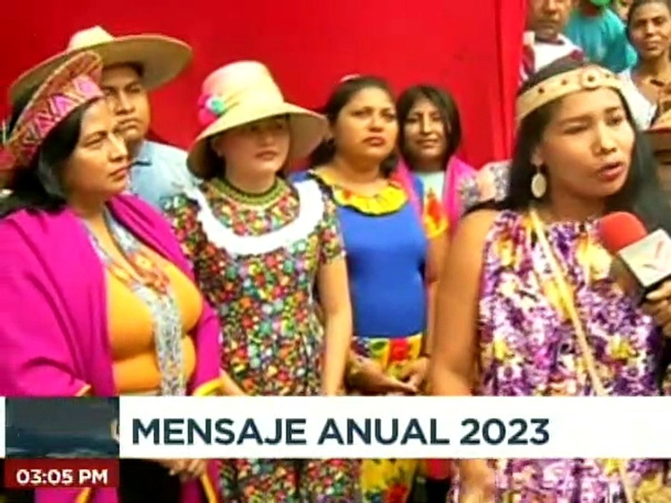 Caracas | Pueblos Indígenas desplegados en apoyo al Pdte. Nicolás Maduro en el Mensaje Anual