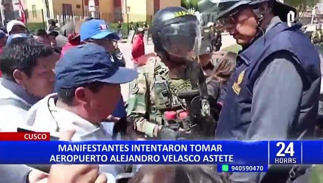 Cusco: Siete policías y seis civiles fueron heridos durante enfrentamiento cerca a aeropuerto