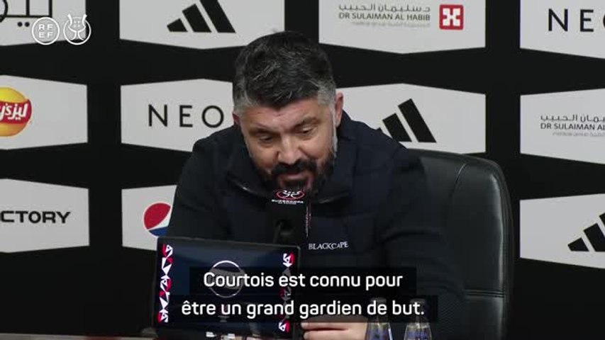Real Madrid - Valence : Gennaro Gattuso complimente Thibaut Courtois